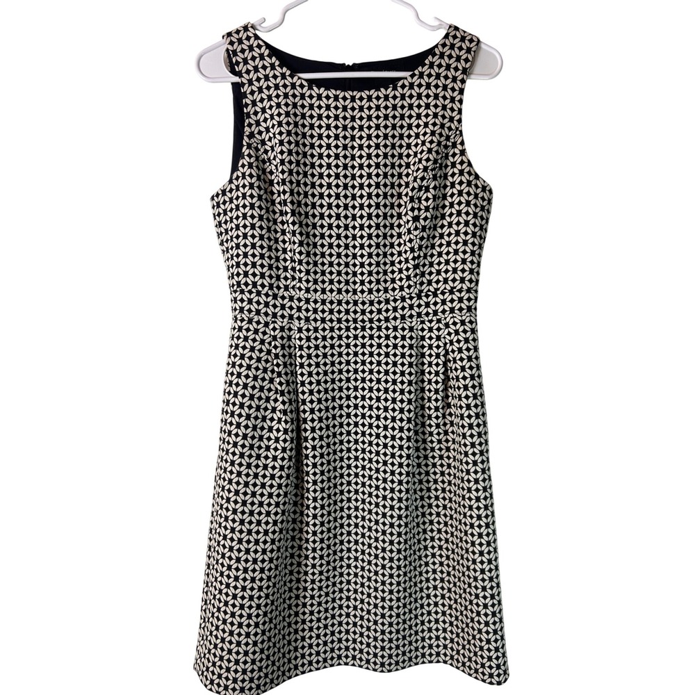 White House Black Market‎ Sleeveless Geometric Print Sheath Dress Size 6